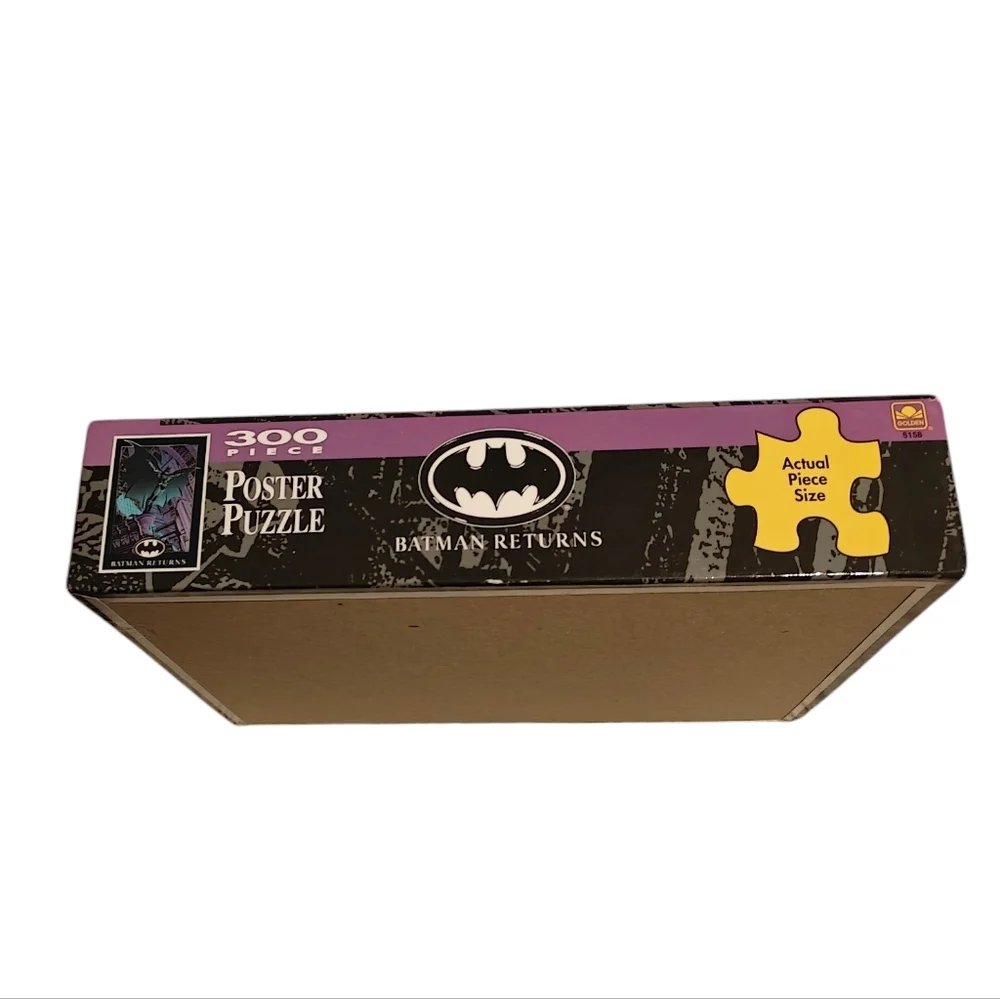 VINTAGE NWOT 1992 Batman Returns Series 300 Piece Jigsaw Poster Puzzle Golden - Picture 6 of 12